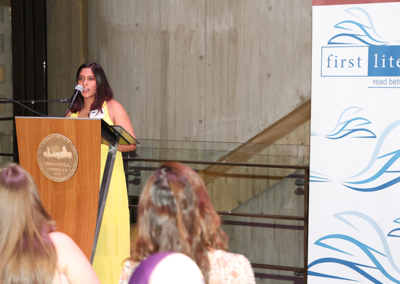 Scholarship-Ceremony-2024-2025-valentina-speaking-First-Literacy-Blog
